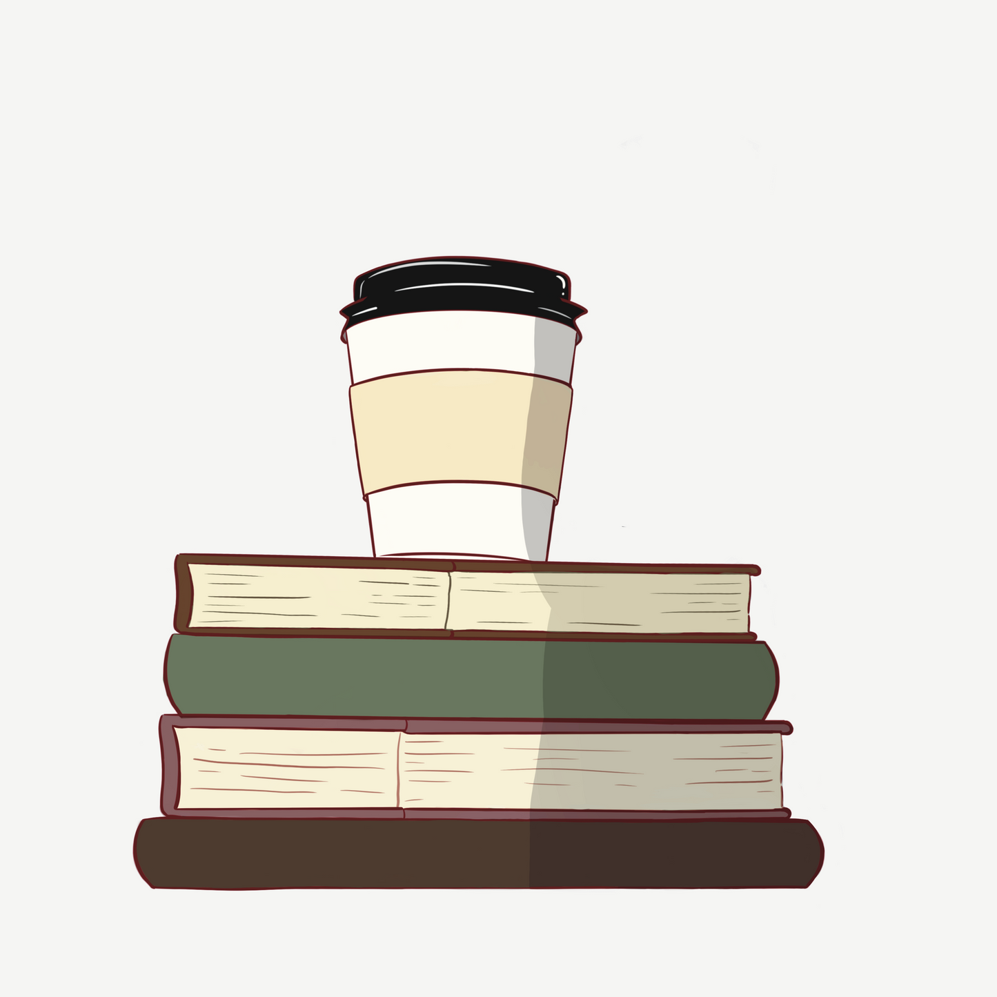 Books & Coffee Sticker